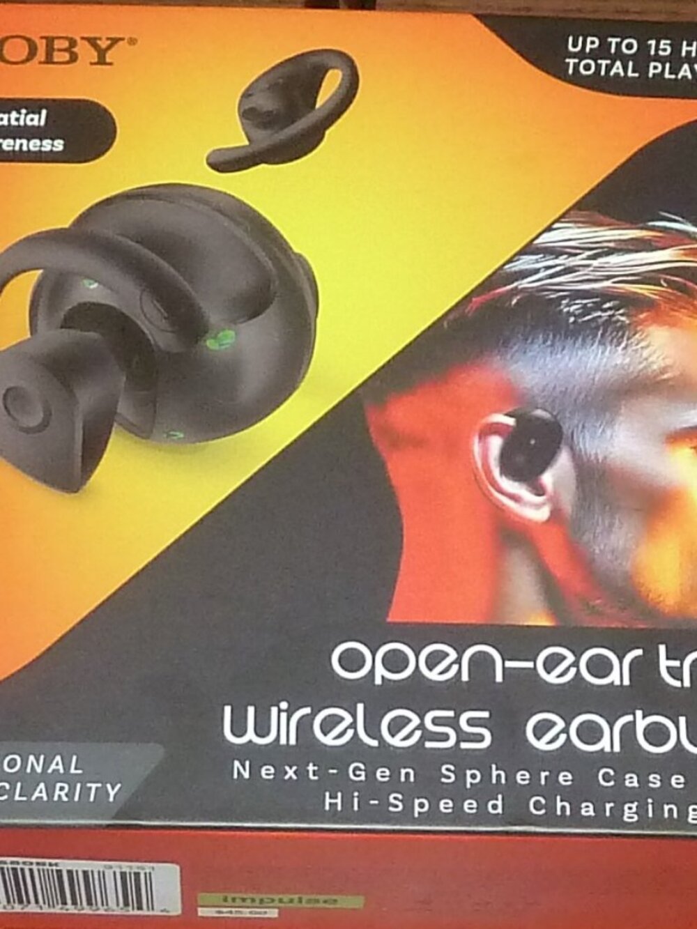 Open Ear True Wireless Earbuds, By COBY, 15 Hours Total Playtime, New In Box
